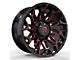 Revenge Off-Road Wheels RV-203 Black and Red Milled 5-Lug Wheel; 20x10; -19mm Offset (94-01 RAM 1500)