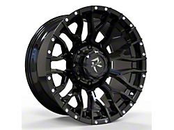 Revenge Off-Road Wheels RV-201 Gloss Black with Dots 8-Lug Wheel; 22x12; -44mm Offset (01-06 Silverado 3500 HD SRW)