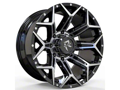 Revenge Off-Road Wheels RV-202 Black Machine 5-Lug Wheel; 20x9; 0mm Offset (02-08 RAM 1500, Excluding Mega Cab)