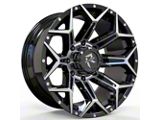 Revenge Off-Road Wheels RV-202 Black Machine 8-Lug Wheel; 20x9; 0mm Offset (03-09 RAM 2500)