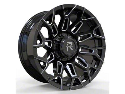 Revenge Off-Road Wheels RV-203 Black and Milled 8-Lug Wheel; 20x10; -19mm Offset (03-09 RAM 2500)