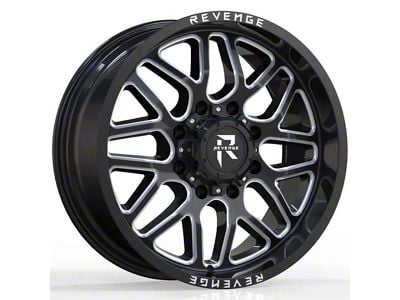 Revenge Off-Road Wheels RV-206 Black and Milled 8-Lug Wheel; 20x9; 12mm Offset (03-09 RAM 2500)