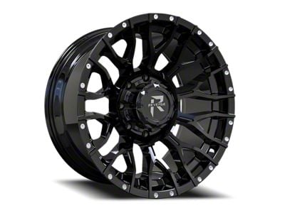 Revenge Off-Road Wheels RV-201 Gloss Black with Dots 8-Lug Wheel; 20x9; 0mm Offset (03-09 RAM 3500 SRW)