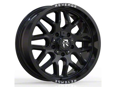 Revenge Off-Road Wheels RV-206 Gloss Black 8-Lug Wheel; 20x9; 12mm Offset (03-09 RAM 3500 SRW)