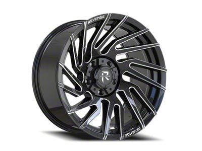 Revenge Off-Road Wheels RV-207 Black and Milled 6-Lug Wheel; 24x10; -19mm Offset (04-08 F-150)