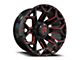Revenge Off-Road Wheels RV-202 Black and Red Milled 8-Lug Wheel; 20x10; -19mm Offset (11-14 Sierra 2500 HD)