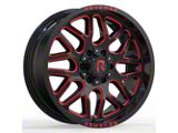 Revenge Off-Road Wheels RV-206 Black and Red Milled 8-Lug Wheel; 20x10; -19mm Offset (11-14 Sierra 2500 HD)