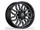 Revenge Off-Road Wheels RV-205 Black and Milled 8-Lug Wheel; 20x10; -19mm Offset (11-14 Sierra 3500 HD SRW)