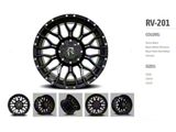 Revenge Off-Road Wheels RV-201 Black and Red Milled 6-Lug Wheel; 20x9; 0mm Offset (07-13 Silverado 1500)