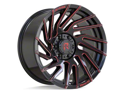 Revenge Off-Road Wheels RV-207 Black with Red Milled 6-Lug Wheel; 20x9; 0mm Offset (07-13 Silverado 1500)