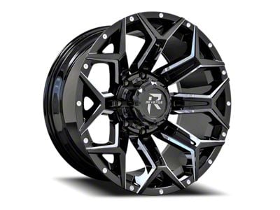 Revenge Off-Road Wheels RV-202 Black and Milled 8-Lug Wheel; 20x9; 0mm Offset (11-14 Silverado 2500 HD)