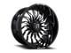 Revenge Off-Road Wheels RV-204 Black and Milled 8-Lug Wheel; 20x9; -12mm Offset (11-14 Silverado 2500 HD)