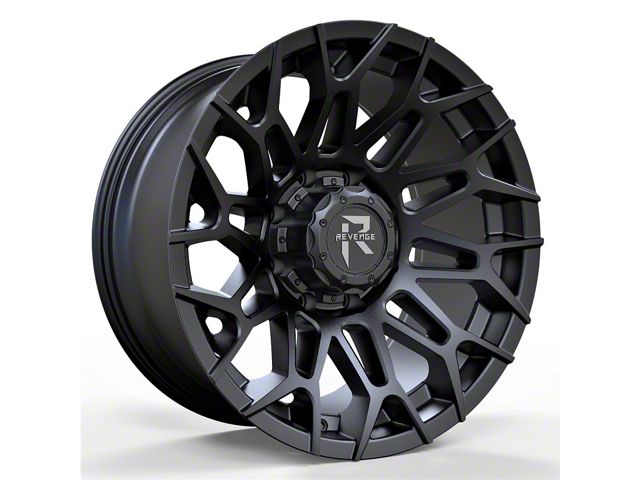 Revenge Off-Road Wheels RV-203 Satin Black 8-Lug Wheel; 20x10; -19mm Offset (11-14 Silverado 3500 HD SRW)