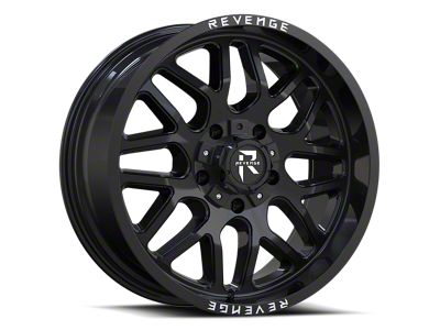 Revenge Off-Road Wheels RV-206 Gloss Black 8-Lug Wheel; 20x9; 12mm Offset (11-14 Silverado 3500 HD SRW)