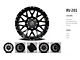 Revenge Off-Road Wheels RV-201 Satin Black with Dots 6-Lug Wheel; 22x12; -44mm Offset (07-14 Yukon)