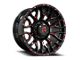 Revenge Off-Road Wheels RV-201 Black and Red Milled 8-Lug Wheel; 20x9; 0mm Offset (10-18 RAM 2500)