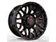 Revenge Off-Road Wheels RV-201 Black and Red Milled 8-Lug Wheel; 22x12; -44mm Offset (10-18 RAM 3500 SRW)