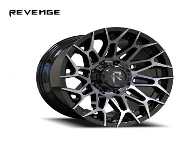 Revenge Off-Road Wheels RV-203 Black and Milled 8-Lug Wheel; 20x10; -19mm Offset (11-16 F-250 Super Duty)