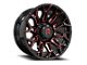 Revenge Off-Road Wheels RV-203 Black and Red Milled 8-Lug Wheel; 20x10; -19mm Offset (11-16 F-250 Super Duty)