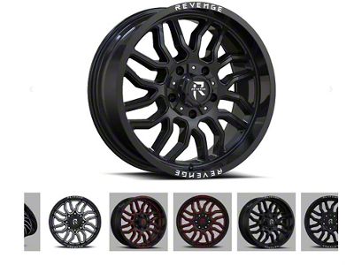 Revenge Off-Road Wheels RV-205 Gloss Black 6-Lug Wheel; 20x9; 0mm Offset (14-18 Silverado 1500)