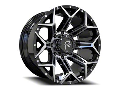 Revenge Off-Road Wheels RV-202 Black Machine 8-Lug Wheel; 20x9; 0mm Offset (15-19 Sierra 2500 HD)