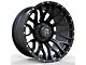 Revenge Off-Road Wheels RV-201 Satin Black with Dots 8-Lug Wheel; 20x10; -19mm Offset (15-19 Silverado 2500 HD)