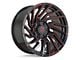 Revenge Off-Road Wheels RV-207 Black with Red Milled 6-Lug Wheel; 20x9; 0mm Offset (15-20 Tahoe)