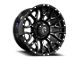 Revenge Off-Road Wheels RV-201 Black and Milled 8-Lug Wheel; 22x12; -44mm Offset (17-22 F-250 Super Duty)