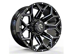 Revenge Off-Road Wheels RV-202 Black and Milled 8-Lug Wheel; 20x10; -19mm Offset (17-22 F-250 Super Duty)