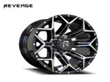 Revenge Off-Road Wheels RV-202 Black and Milled 8-Lug Wheel; 20x9; 0mm Offset (17-22 F-250 Super Duty)