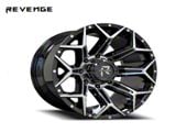 Revenge Off-Road Wheels RV-202 Black and Milled 8-Lug Wheel; 20x9; 0mm Offset (17-22 F-350 Super Duty SRW)