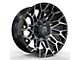 Revenge Off-Road Wheels RV-203 Black Machine 5-Lug Wheel; 20x10; -19mm Offset (94-01 RAM 1500)