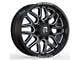 Revenge Off-Road Wheels RV-206 Black and Milled 5-Lug Wheel; 20x12; -44mm Offset (94-01 RAM 1500)