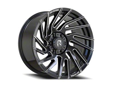 Revenge Off-Road Wheels RV-207 Black and Milled 6-Lug Wheel; 20x9; 0mm Offset (23-24 Canyon)