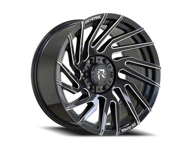 Revenge Off-Road Wheels RV-207 Black and Milled 6-Lug Wheel; 20x9; 0mm Offset (23-24 Colorado)