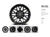 Revenge Off-Road Wheels RV-201 Black and Red Milled 6-Lug Wheel; 20x9; 0mm Offset (21-25 F-150)