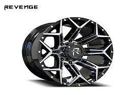 Revenge Off-Road Wheels RV-202 Black and Milled 8-Lug Wheel; 20x9; 0mm Offset (23-24 F-250 Super Duty)