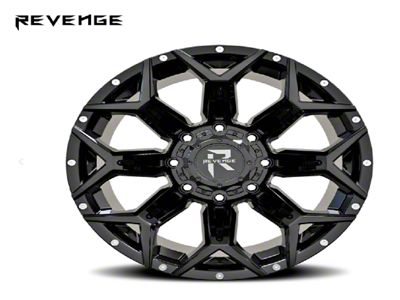 Revenge Off-Road Wheels RV-202 Gloss Black with Dots 8-Lug Wheel; 20x9; 0mm Offset (23-24 F-250 Super Duty)