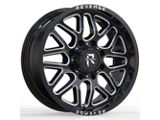 Revenge Off-Road Wheels RV-206 Black and Milled 8-Lug Wheel; 20x9; 0mm Offset (23-24 F-350 Super Duty SRW)