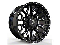 Revenge Off-Road Wheels RV-201 Black and Milled 5-Lug Wheel; 20x9; 0mm Offset (09-18 RAM 1500)