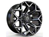 Revenge Off-Road Wheels RV-202 Black Machine 8-Lug Wheel; 20x9; 0mm Offset (19-24 RAM 3500 SRW)