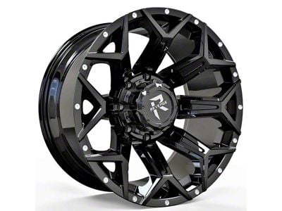 Revenge Off-Road Wheels RV-202 Gloss Black with Dots 8-Lug Wheel; 20x10; -19mm Offset (07-10 Sierra 2500 HD)
