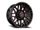 Revenge Off-Road Wheels RV-201 Black and Red Milled 8-Lug Wheel; 20x9; 0mm Offset (07-10 Sierra 3500 HD SRW)