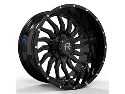 Revenge Off-Road Wheels RV-204 Gloss Black 8-Lug Wheel; 20x9; -12mm Offset (20-24 Sierra 3500 HD SRW)