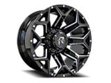 Revenge Off-Road Wheels RV-202 Black and Milled 8-Lug Wheel; 20x9; 0mm Offset (20-25 Silverado 2500 HD)