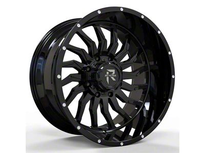 Revenge Off-Road Wheels RV-204 Gloss Black 8-Lug Wheel; 20x9; 0mm Offset (20-24 Silverado 3500 HD SRW)