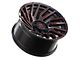 Revenge Off-Road Wheels RV-207 Black with Red Milled 6-Lug Wheel; 20x9; 0mm Offset (21-24 Yukon)