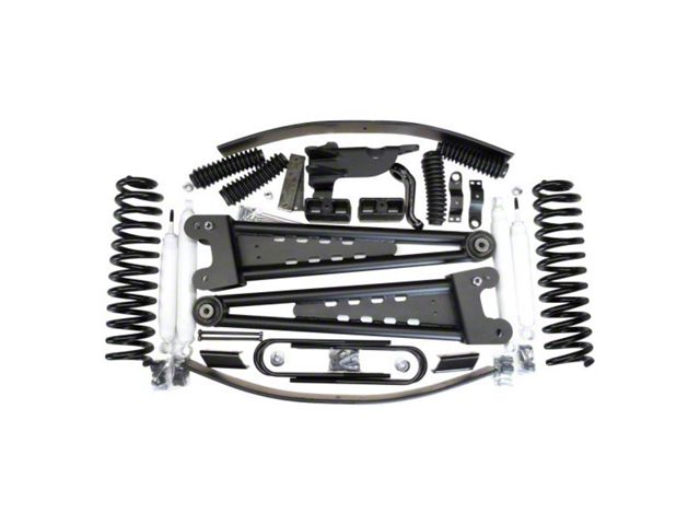 Revtek 4.50-Inch Front / 2.50-Inch Rear Coil Spring Suspension Lift Kit with Radius Arms (17-19 4WD F-350 Super Duty)