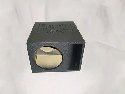 Rhino Box Single 12-Inch Super Bass Horn Ported Subwoofer Box; Poly Coated (Universal; Some Adaptation May Be Required)