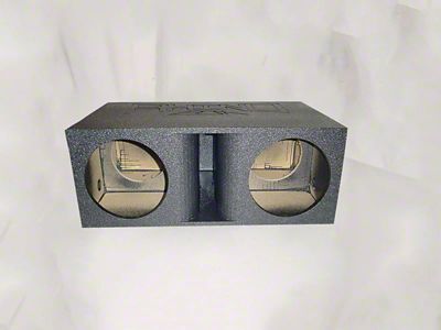 Rhino Box Dual 12-Inch Super Bass Horn Ported Subwoofer Box; Poly Coated (Universal; Some Adaptation May Be Required)
